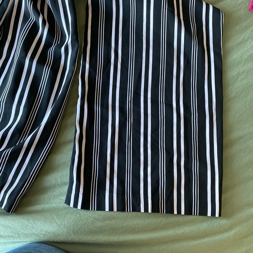 Black & White Striped Express Jumpsuit